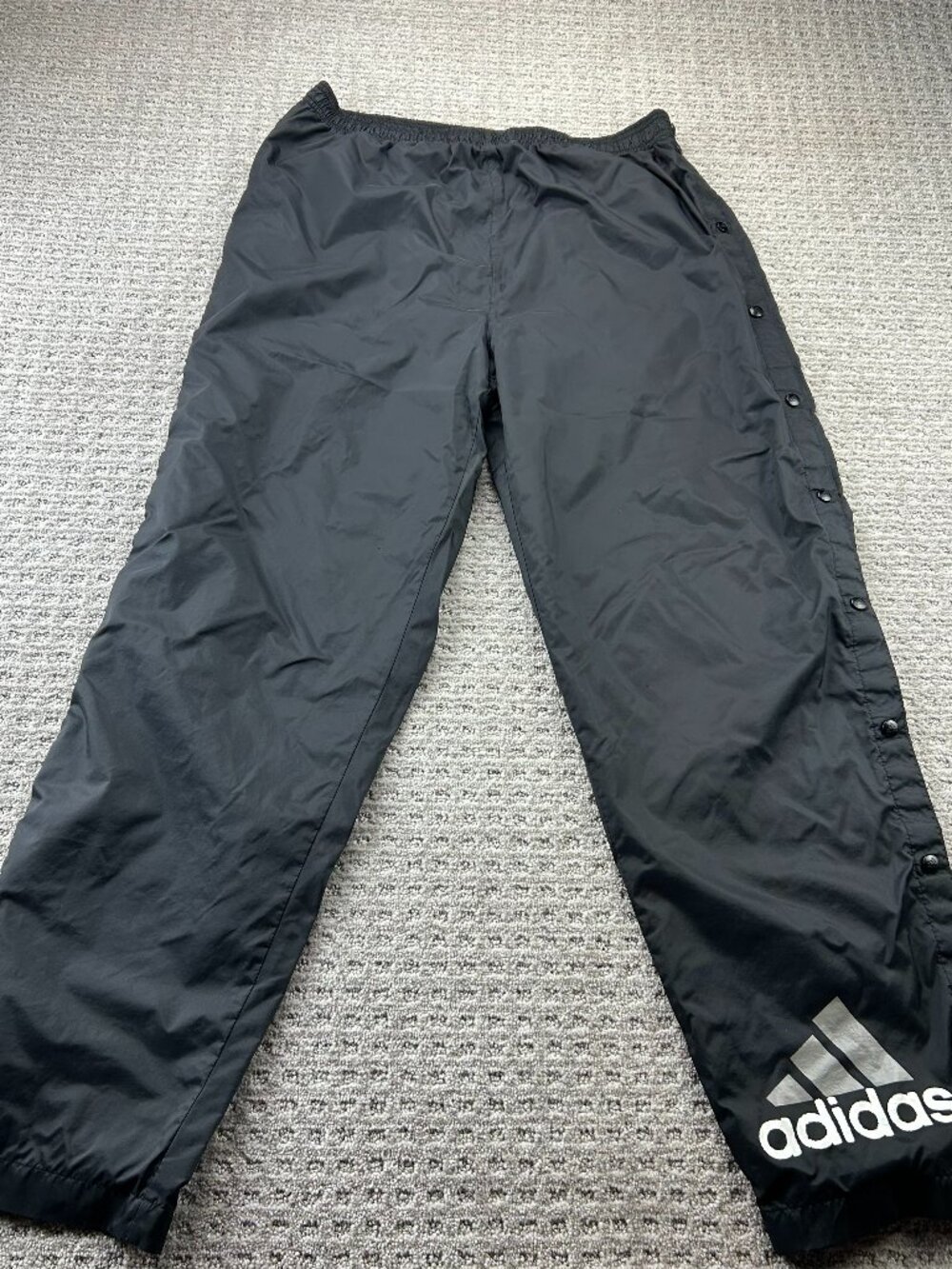 Vintage 90s Adidas Full Tearaway Track Pants Men Extra Large XL Black Activewear